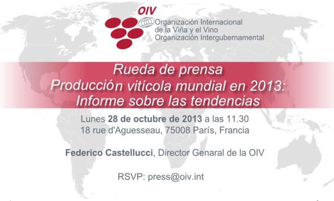 Rueda de prensa: Punto de coyuntura sobre la producción vitivinícola    mundial