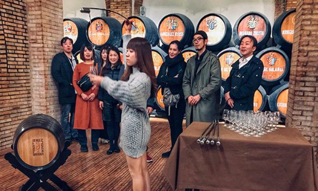 Jerez recibe la visita de estudiantes de la Japan Sherry Academy