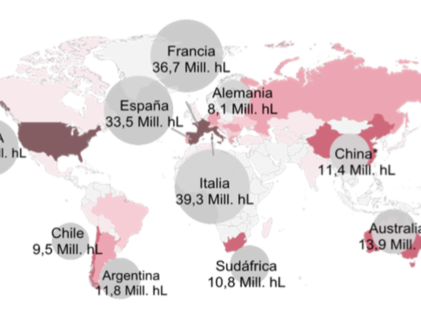 La producción mundial del vino disminuirá más del 8% en 2017, según la OIV La producción mundial del vino disminuirá más del 8% en 2017